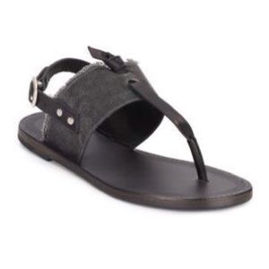 RAG & BONE Quinn Black Jean Thong Sandals 40